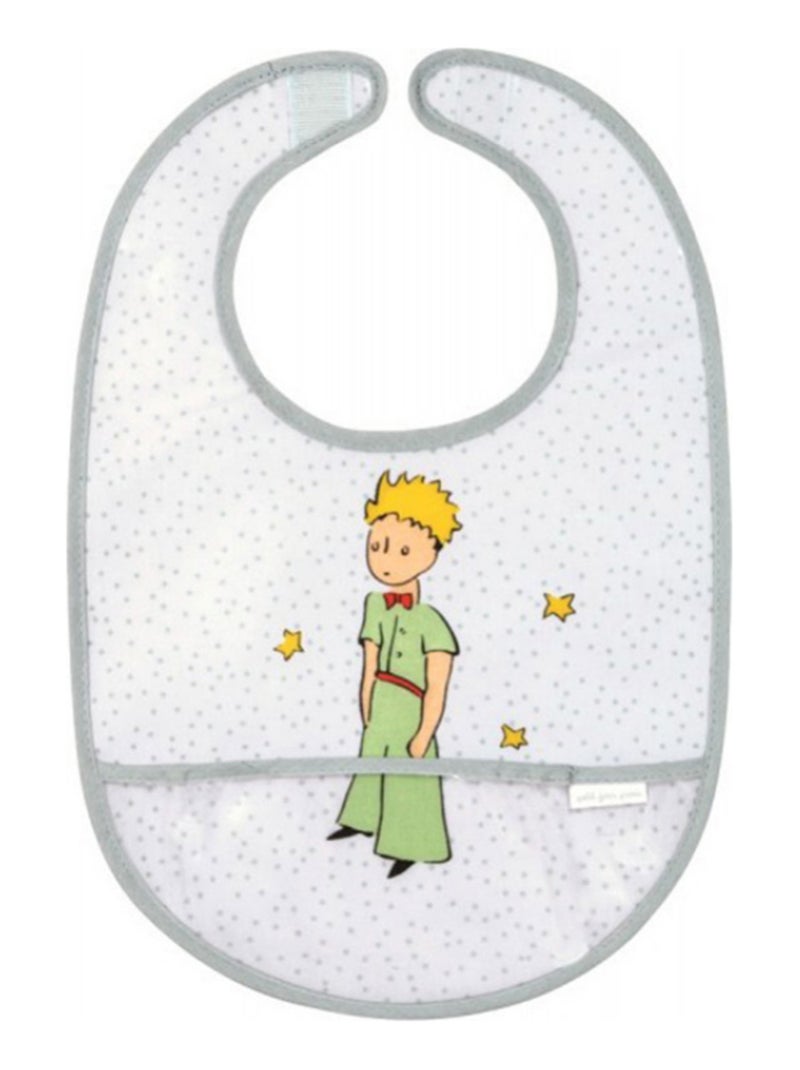 Bavoir à velcro plastifié Le Petit Prince Blanc - Kiabi