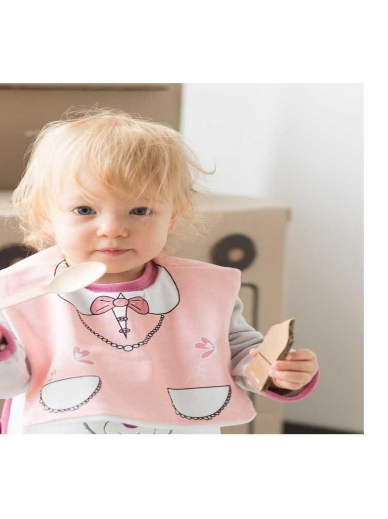 Bavoir Avec Attache Scratch Modèle Mistinguette Rose - Kiabi