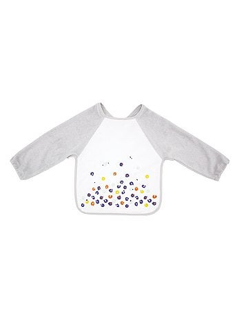 Bavoir avec manches 'léopard'