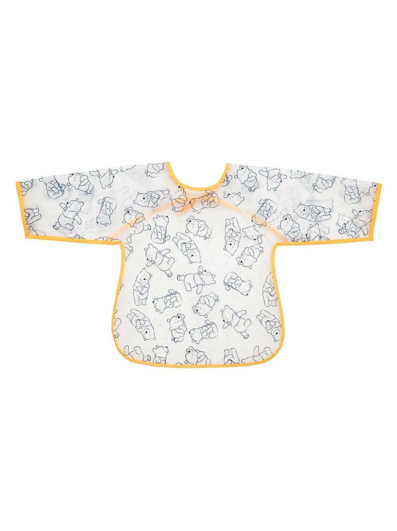 Bavoir avec manches 'Winnie l'Ourson' gris/jaune - Kiabi