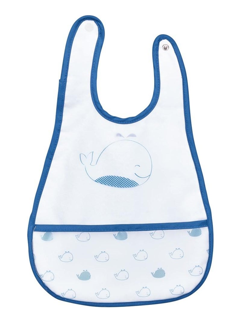 Bavoir avec récupérateur - SAUTHON Blanc Bleu - Kiabi