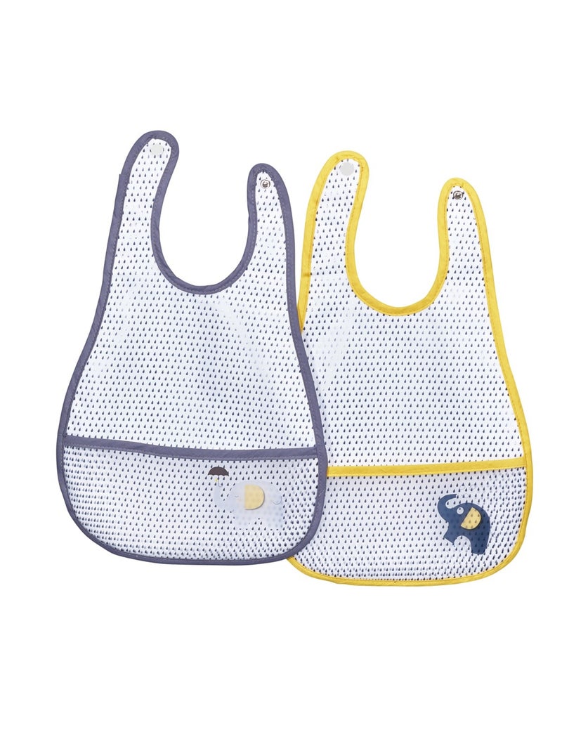 Bavoir avec récupérateur - SAUTHON Jaune - Kiabi