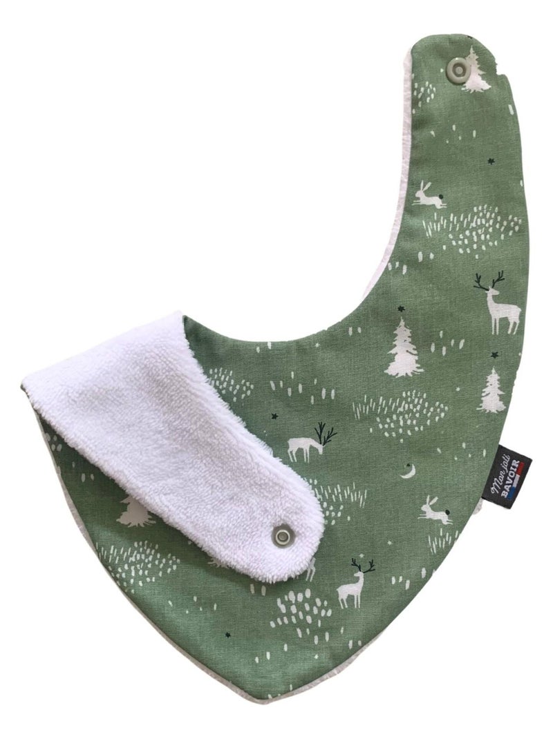 Bavoir bandana - Animaux D'Hiver Vert Vert d'eau - Kiabi