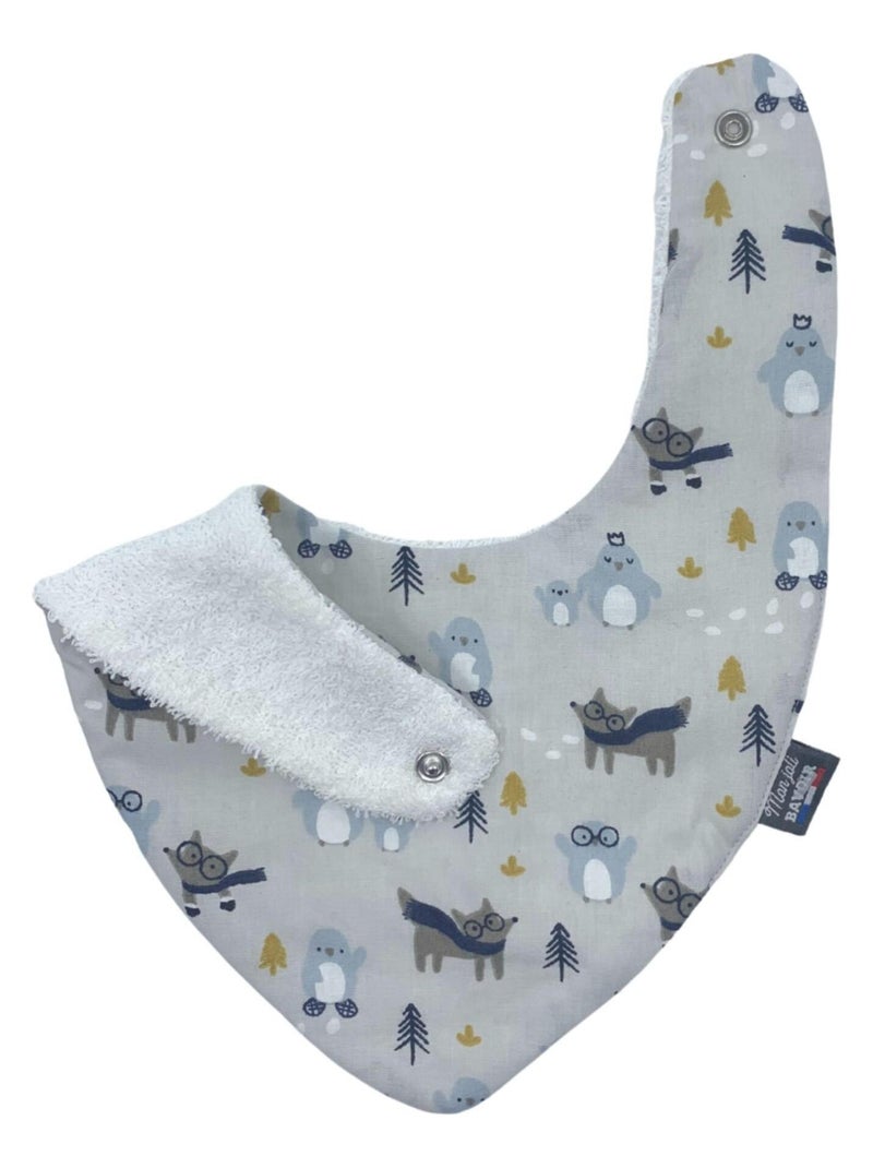 Bavoir bandana - Animaux Polaires Bleu clair - Kiabi