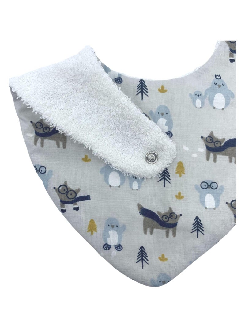 Bavoir bandana - Animaux Polaires Bleu clair - Kiabi