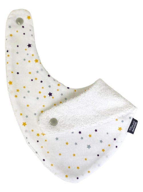 Bavoir bandana - Blanc Étoiles - Kiabi