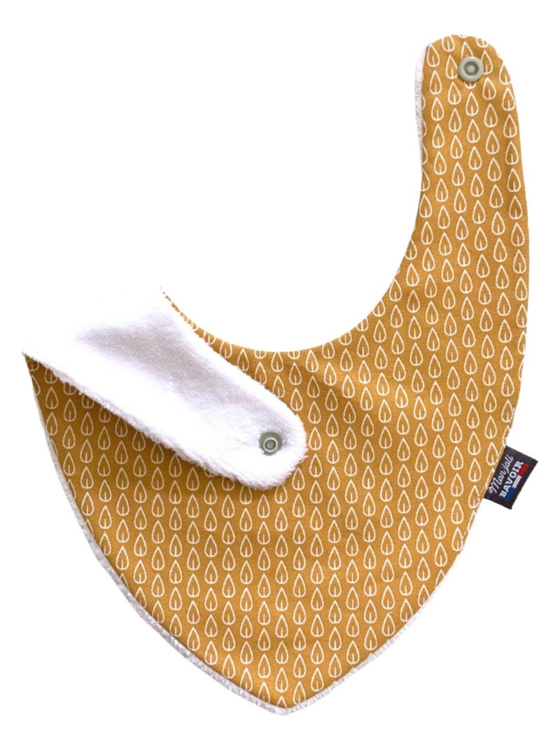 Bavoir bandana - Jaune Feuilles Jaune paille - Kiabi