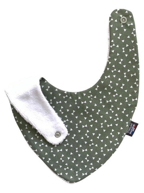 Bavoir bandana - Kaki Triangles - Kiabi