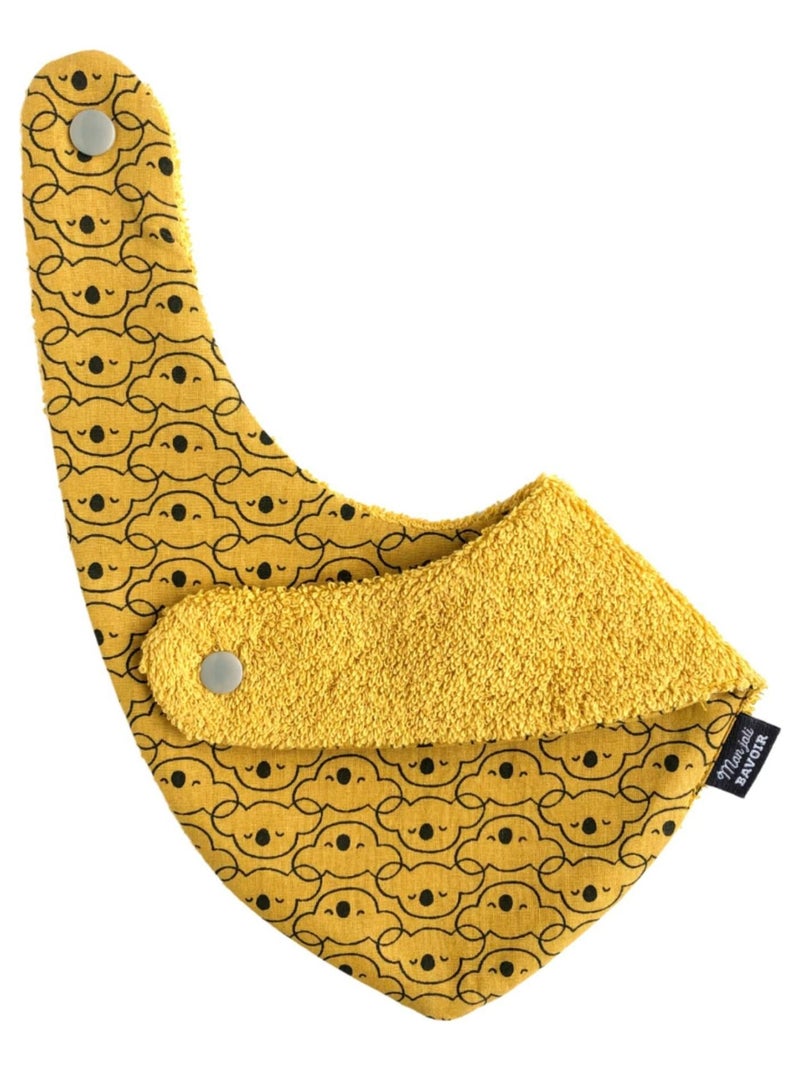 Bavoir bandana - Koala Moutarde Jaune moutarde - Kiabi