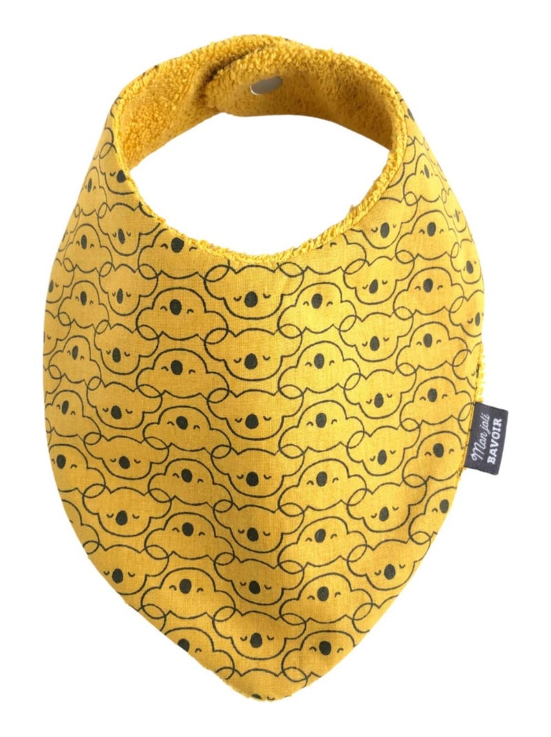 Bavoir bandana - Koala Moutarde Jaune moutarde - Kiabi