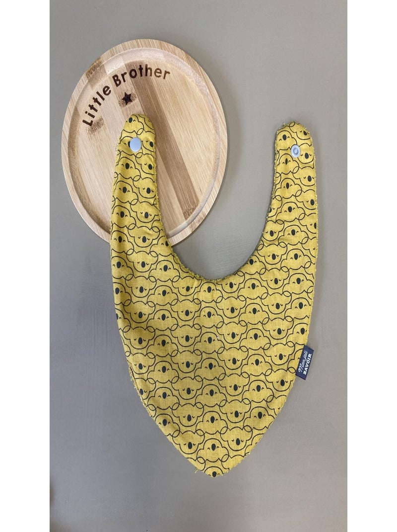 Bavoir bandana - Koala Moutarde Jaune moutarde - Kiabi