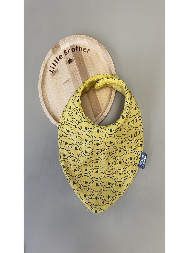 Bavoir bandana - Koala Moutarde Jaune moutarde - Kiabi