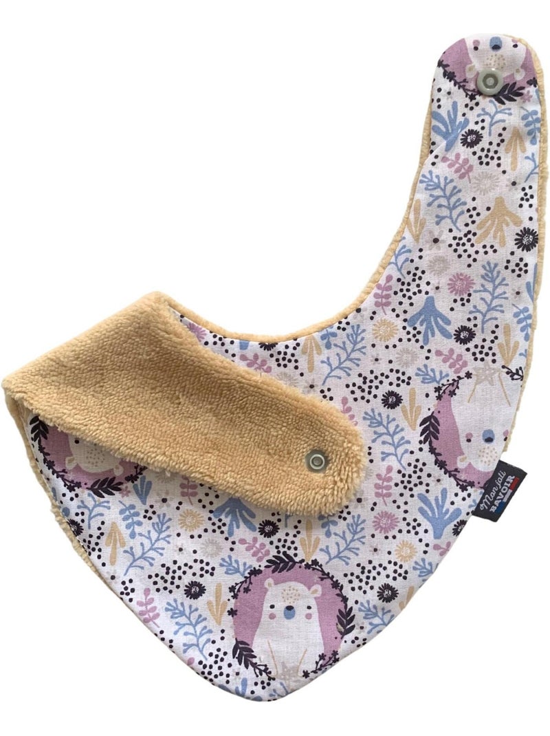 Bavoir bandana - Monaha Blanc Violet - Kiabi