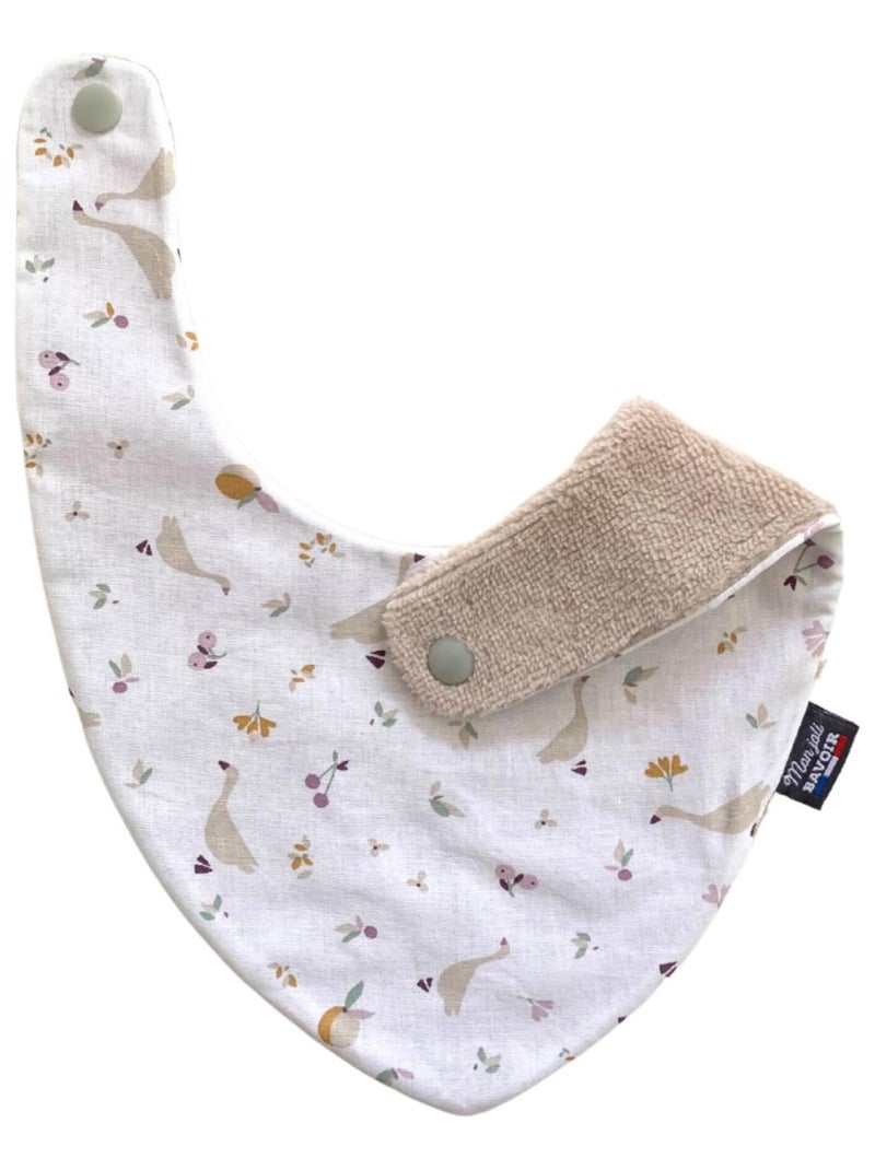 Bavoir bandana - Petites Oies Blanc Beige - Kiabi