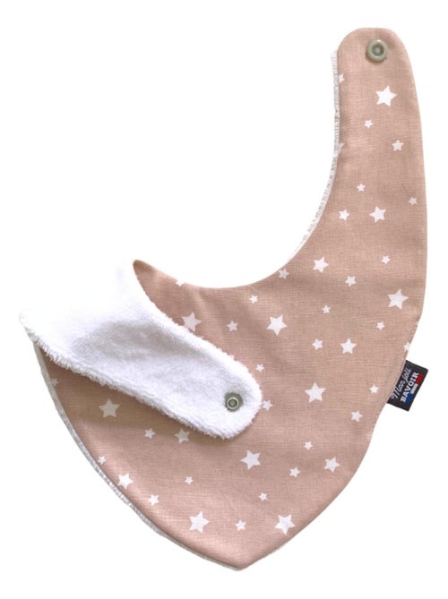 Bavoir bandana - Rose Pâle Étoiles - Kiabi