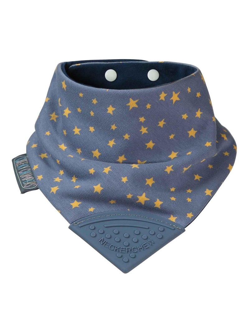 Bavoir bandana avec embout de dentition, Etoiles Cheeky Chompers Gris - Kiabi
