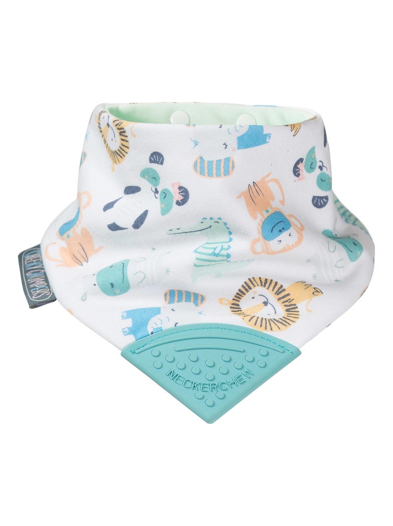 Bavoir bandana avec embout de dentition, Safari Cheeky Chompers Vert - Kiabi