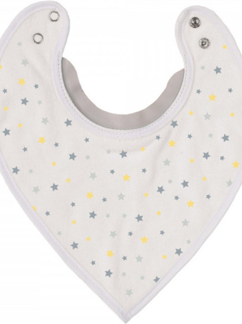 Bavoir Bandana Bib Up Étoile Jaune Et Gris Jaune - Kiabi