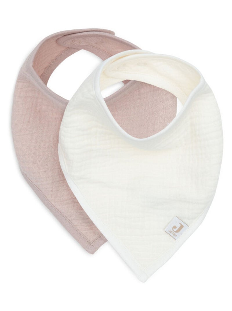 Bavoir bandana en coton (2 pcs) Blanc Rose - Kiabi