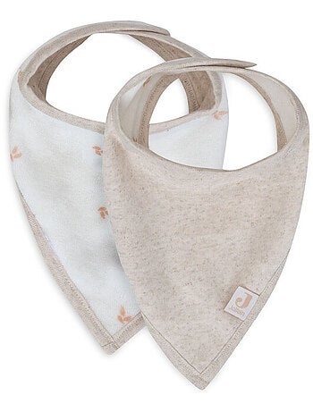 Bavoir bandana en coton (2 pcs) Jollein