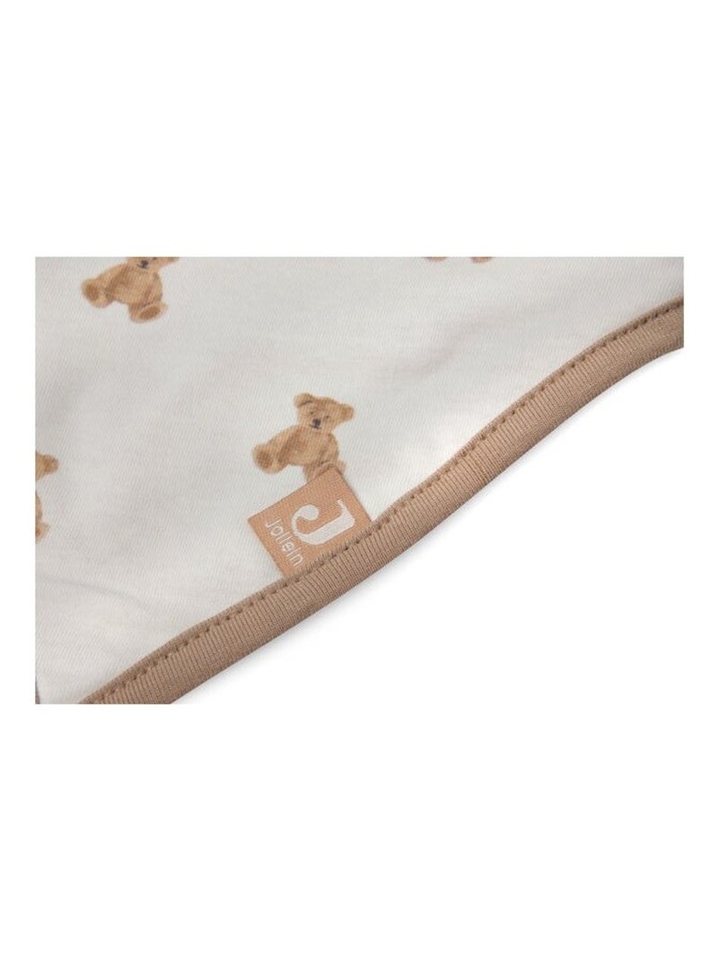 Bavoir bandana en coton (2pcs) Jollein Beige - Kiabi