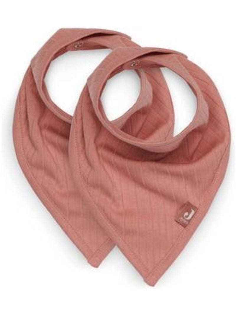 Bavoir bandana en coton (2pcs) Rose - Kiabi