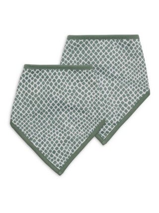 Bavoir bandana en coton (2pcs)