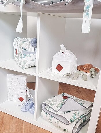 Bavoir bandana en coton, Eucalyptus SEVIRA KIDS