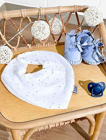 Bavoir bandana gaze de coton, Jeanne SEVIRA KIDS