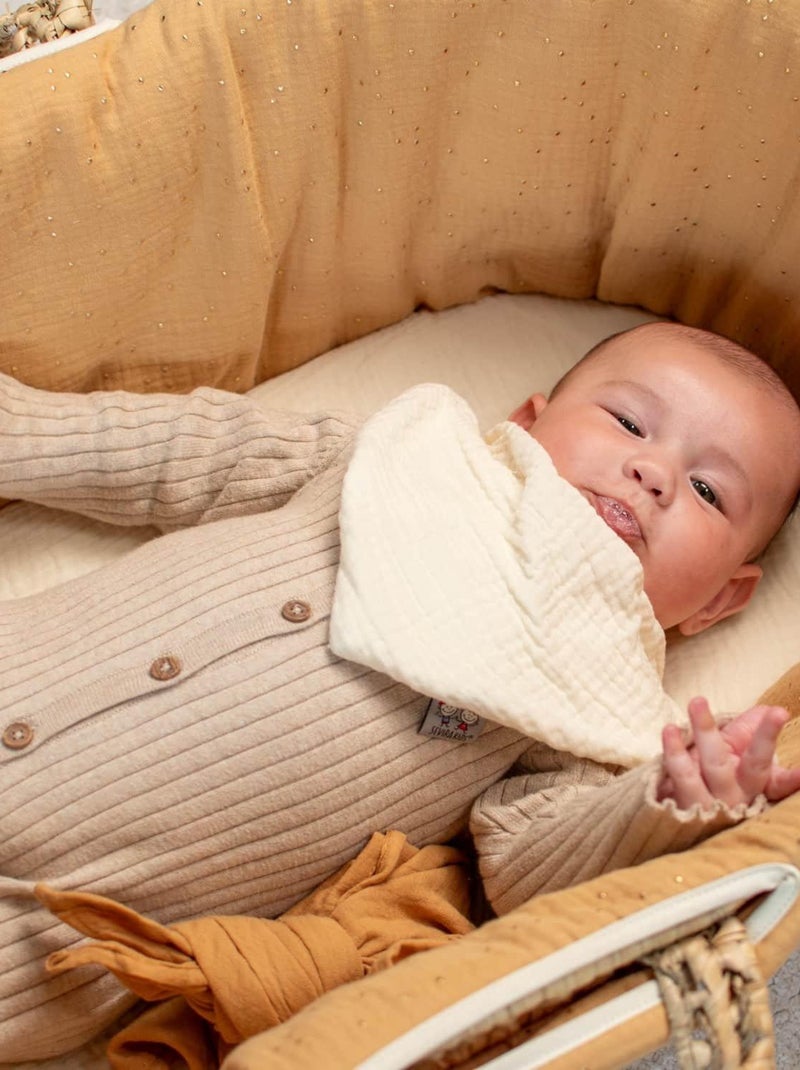 Bavoir bandana gaze de coton, Jeanne SEVIRA KIDS Ecru - Kiabi