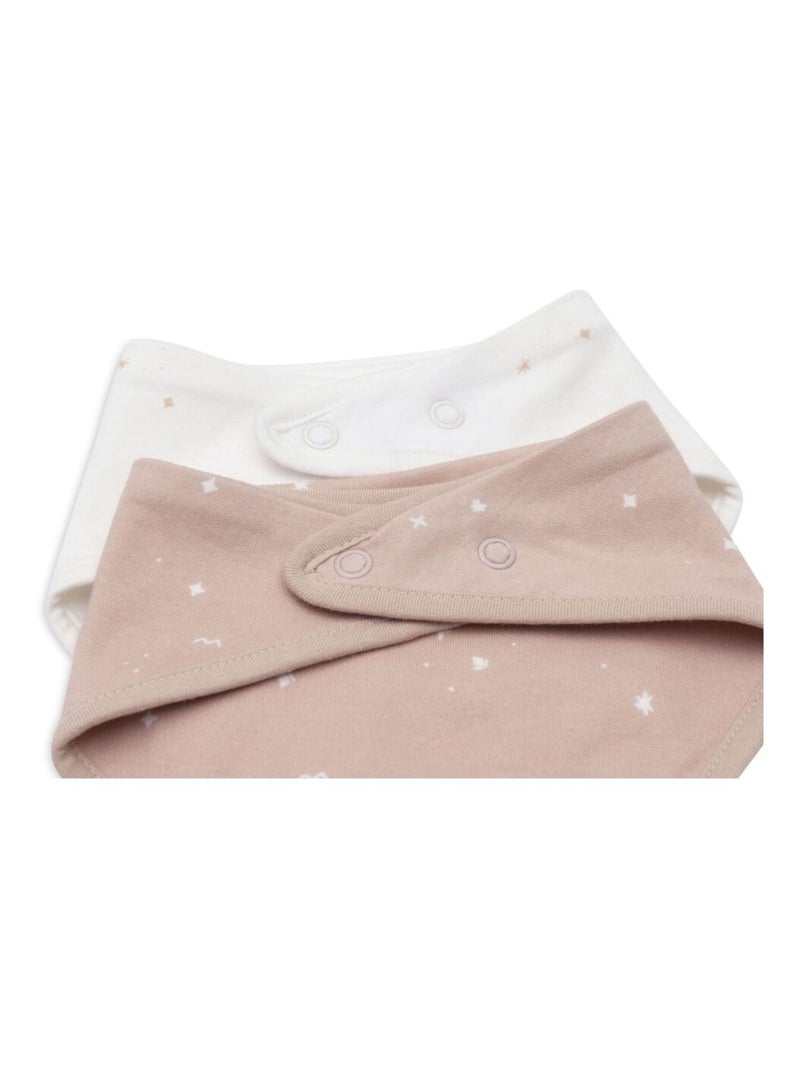 Bavoir bandana Twinkling (2pcs) en coton Jollein Rose - Kiabi