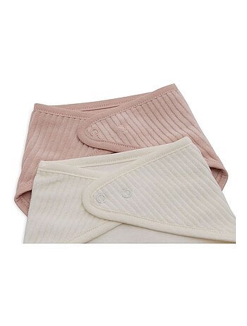 Bavoir bandana Velvet Rib (2pcs) en coton Jollein