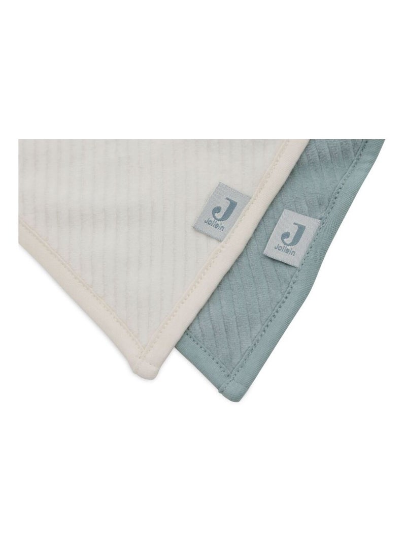 Bavoir bandana Velvet Rib (2pcs) en coton Jollein Vert - Kiabi