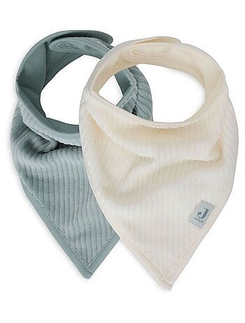 Bavoir bandana Velvet Rib (2pcs) en coton