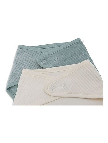Bavoir bandana Velvet Rib (2pcs) en coton
