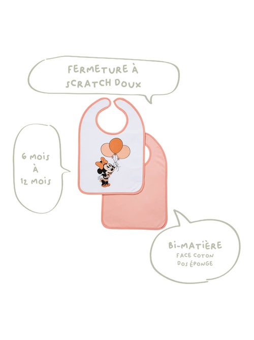 Bavoir bébé 6 mois en Coton - Minnie Good Morning - Disney Baby - Kiabi