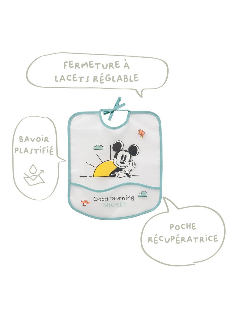 Bavoir bébé 6 mois en EVA PE - Mickey Good Morning - Disney Baby Vert - Kiabi