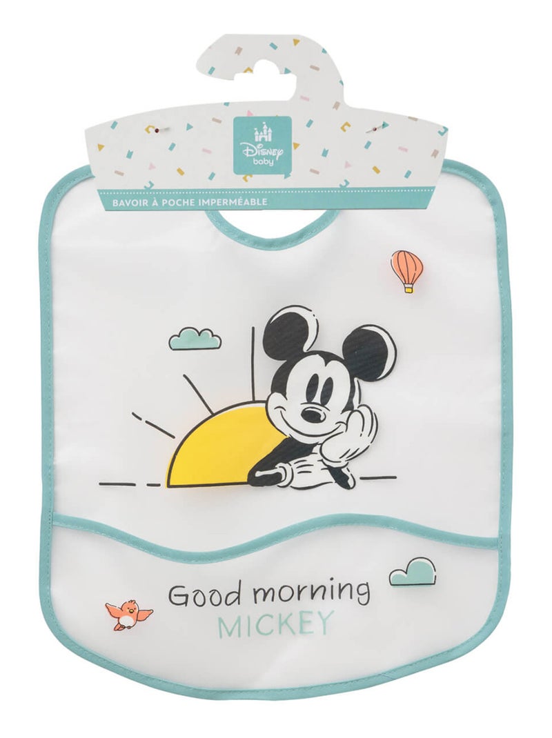 Bavoir bébé 6 mois en EVA PE - Mickey Good Morning - Disney Baby Vert - Kiabi