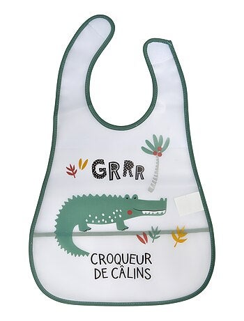Bavoir bebe avec recuperateur Crocodile