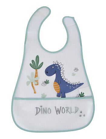 Bavoir bebe avec recuperateur Dinosaure