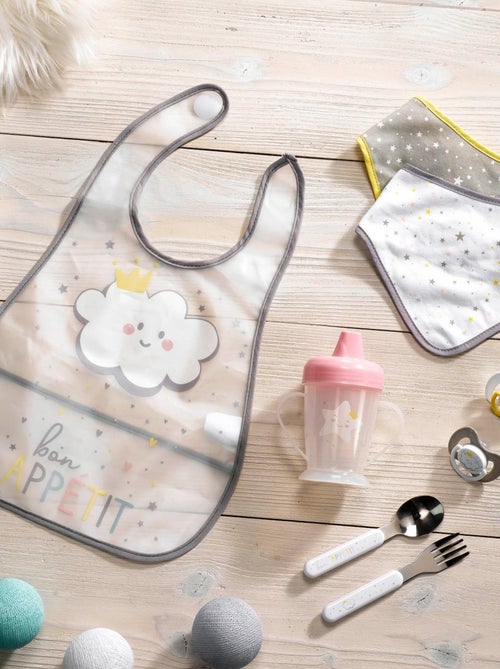 Bavoir bebe avec recuperateur Nuage - Kiabi