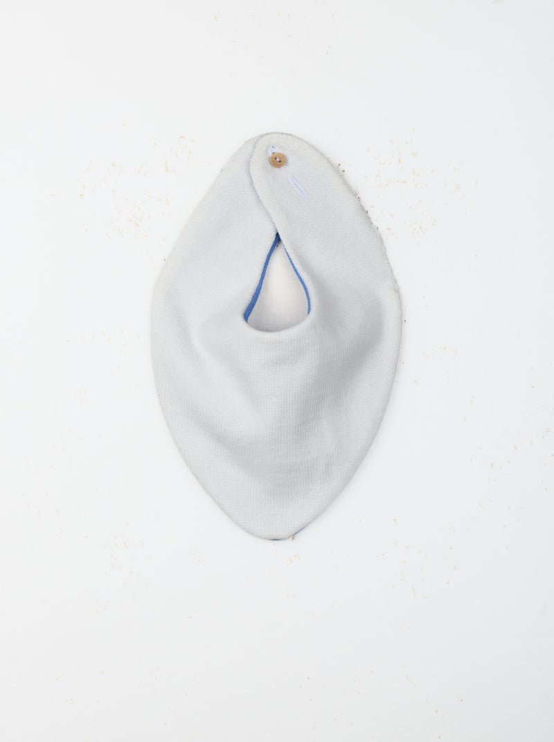 Bavoir bébé bavana Blanc Bleu - Kiabi