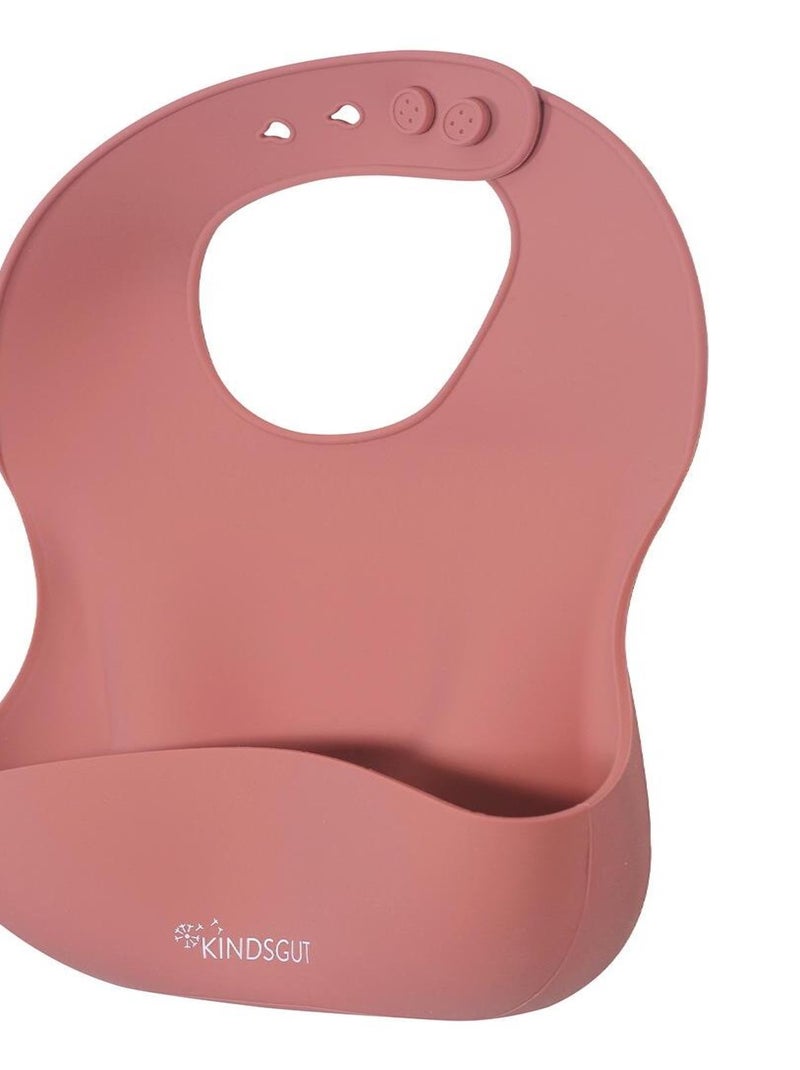 Bavoir bébé en silicone Rose foncé - Kiabi
