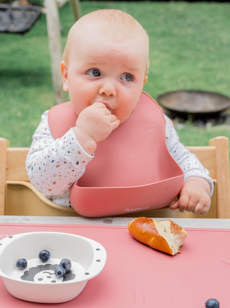 Bavoir bébé en silicone Rose foncé - Kiabi