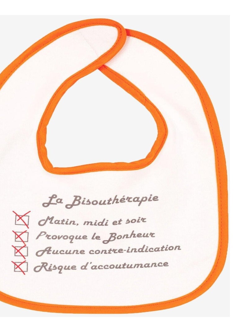 Bavoir bébé Kinousses Orange - Kiabi