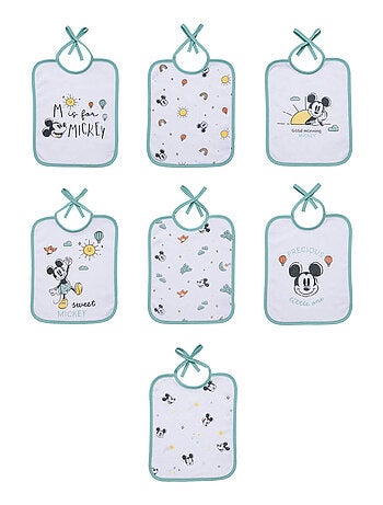 Bavoir bébé Naissance en Coton - Mickey Good Morning - Disney Baby