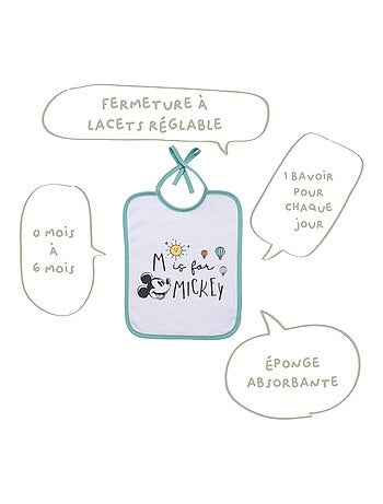Bavoir bébé Naissance en Coton - Mickey Good Morning - Disney Baby