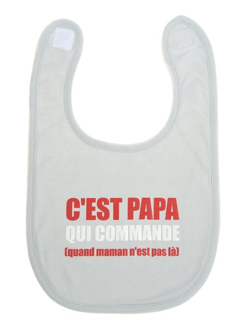 Bavoir bébé personnalisé - C'est papa qui commande BB&CO - Kiabi