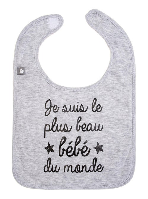 Bavoir bébé personnalisé - Je suis le plus beau bébé du monde BB&CO - Kiabi