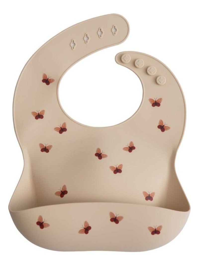 Bavoir bébé récupérateur en silicone Beige - Kiabi